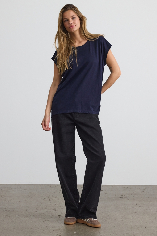 NMMATHILDE S/S LOOSE LONG TOP FWD N 27002573 Navy Blazer